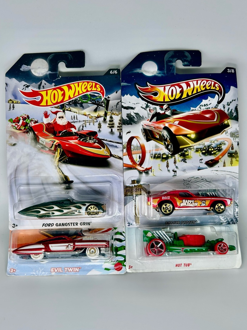 Hot Wheels Holiday Hot Rods Lot Of 4x - Rodger Dodger, Ford, Evil Twin & Hot Tub